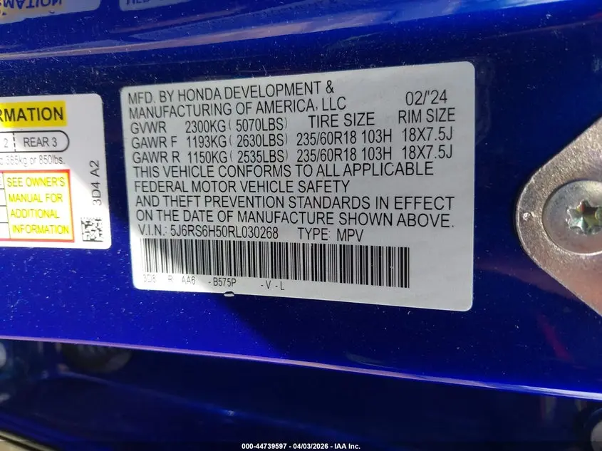 2024 HONDA CR-V HYBRID SPORT