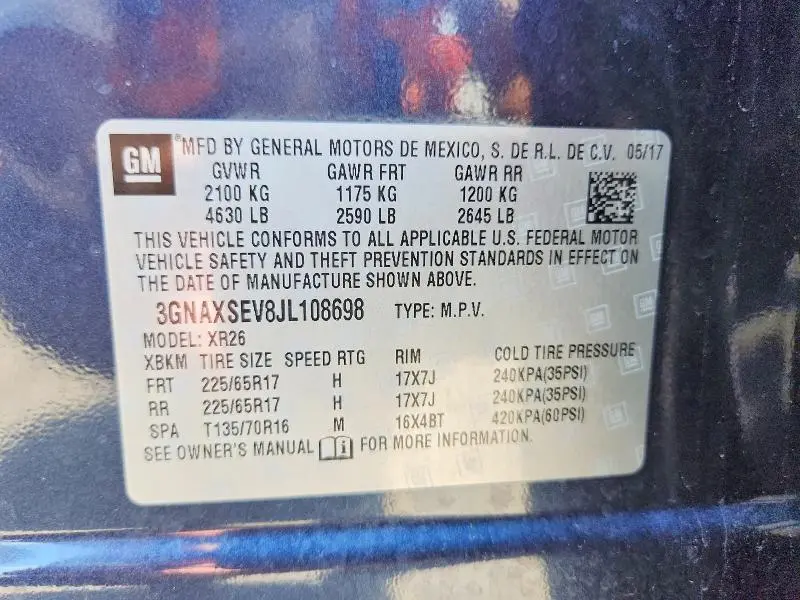 2018 CHEVROLET EQUINOX LT  