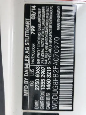 2015 MERCEDES-BENZ S 550 4MATIC  