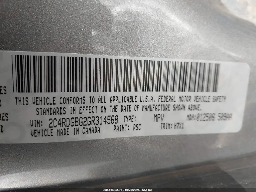 2016 DODGE GRAND CARAVAN SE