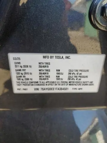 2026 TESLA MODEL Y   