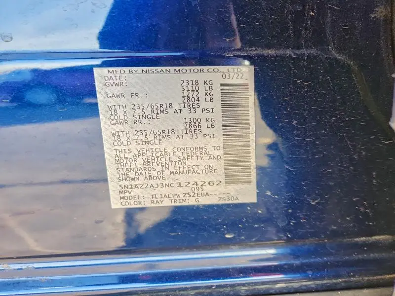 2022 NISSAN MURANO S  