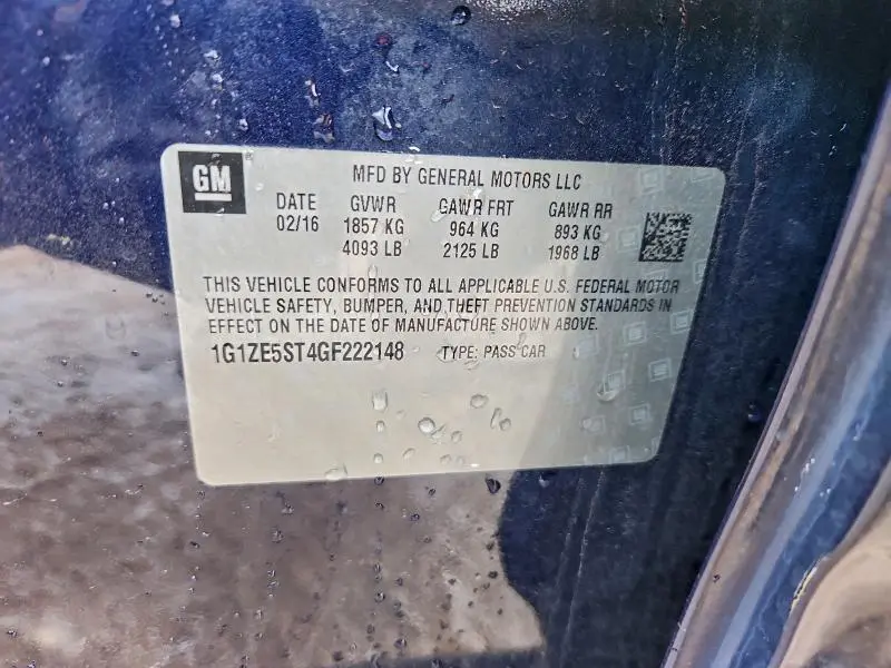 2016 CHEVROLET MALIBU LT  