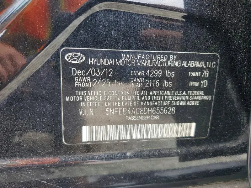 2013 HYUNDAI SONATA GLS  