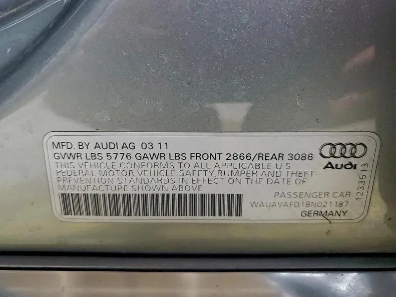 2011 AUDI A8 QUATTRO  