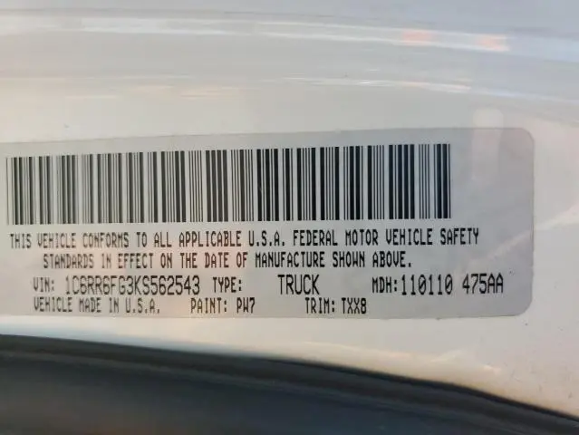2019 RAM 1500 CLASSIC TRADESMAN  