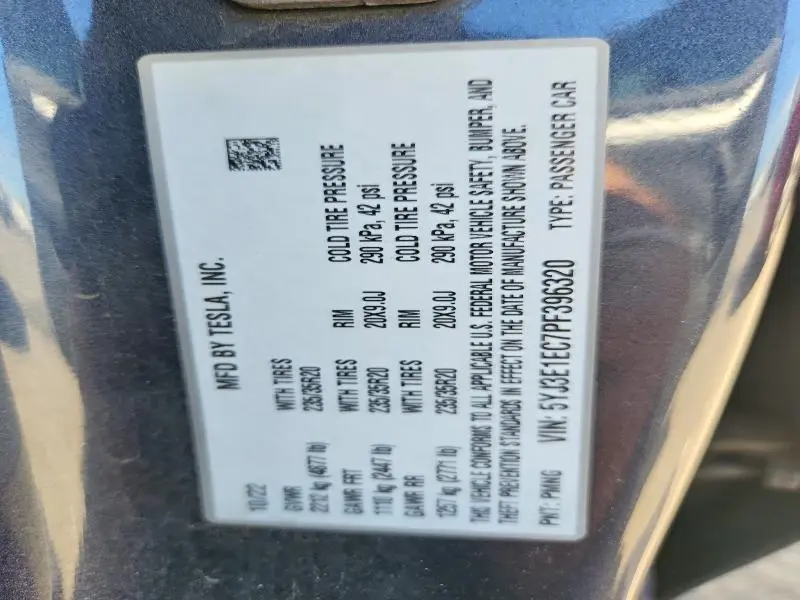 2023 TESLA MODEL 3   