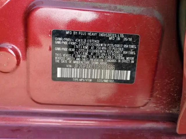 2016 SUBARU CROSSTREK LIMITED  