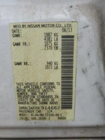 2013 NISSAN ALTIMA 3.5S  