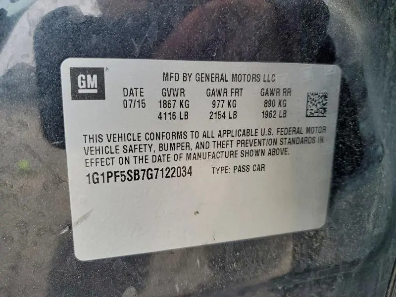 2016 CHEVROLET CRUZE LIMITED LT  