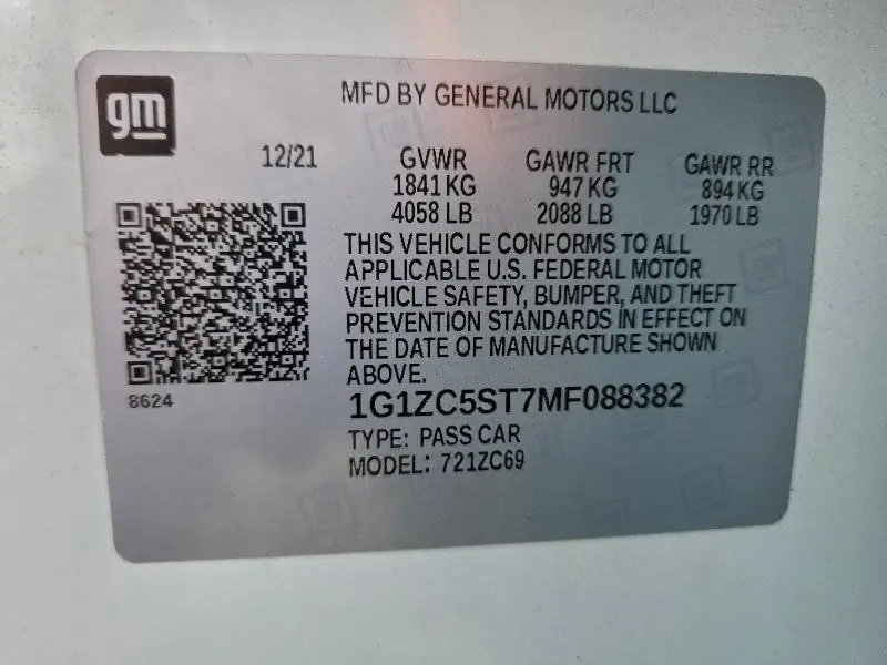 2021 CHEVROLET MALIBU LS  