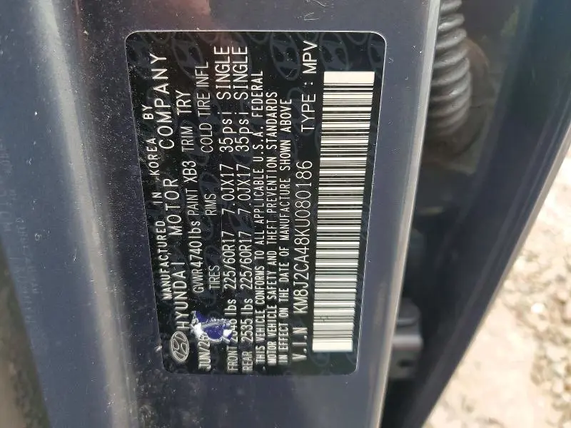 2019 HYUNDAI TUCSON SE  