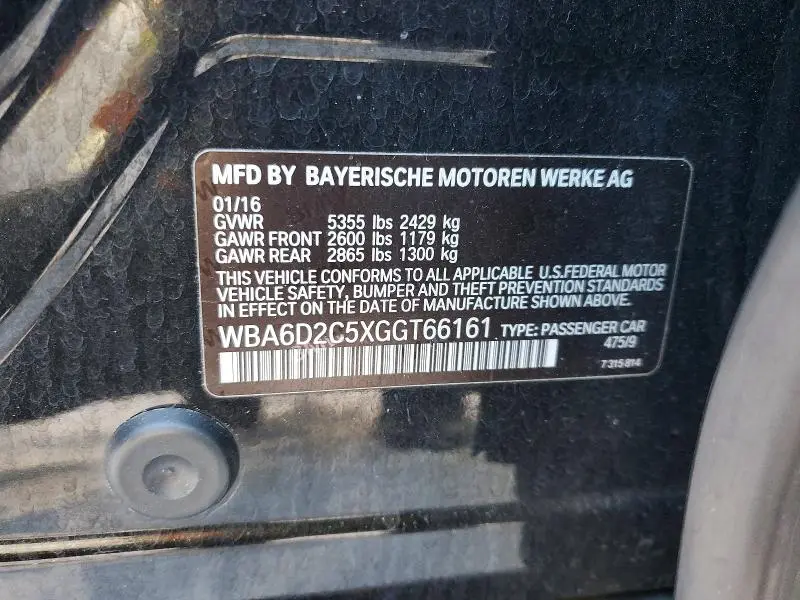 2016 BMW 640 XI GRAN COUPE  