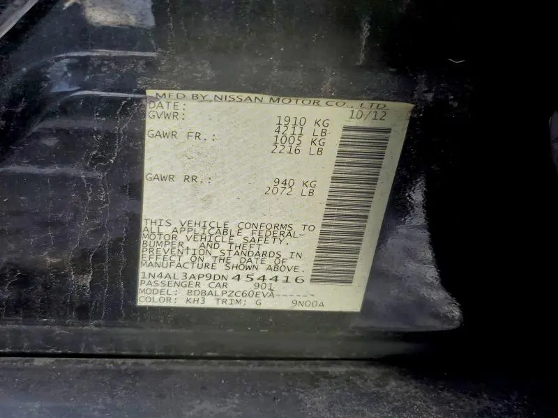 2013 NISSAN ALTIMA 2.5  