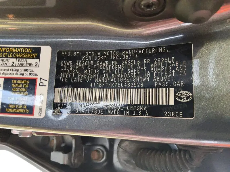 2014 TOYOTA CAMRY SE  