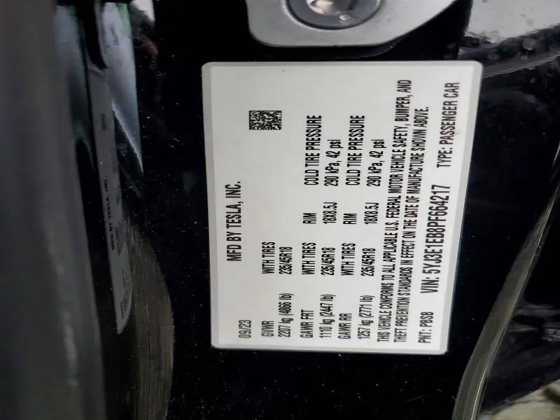 2023 TESLA MODEL 3   