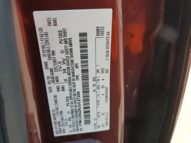 2018 FORD ESCAPE SE