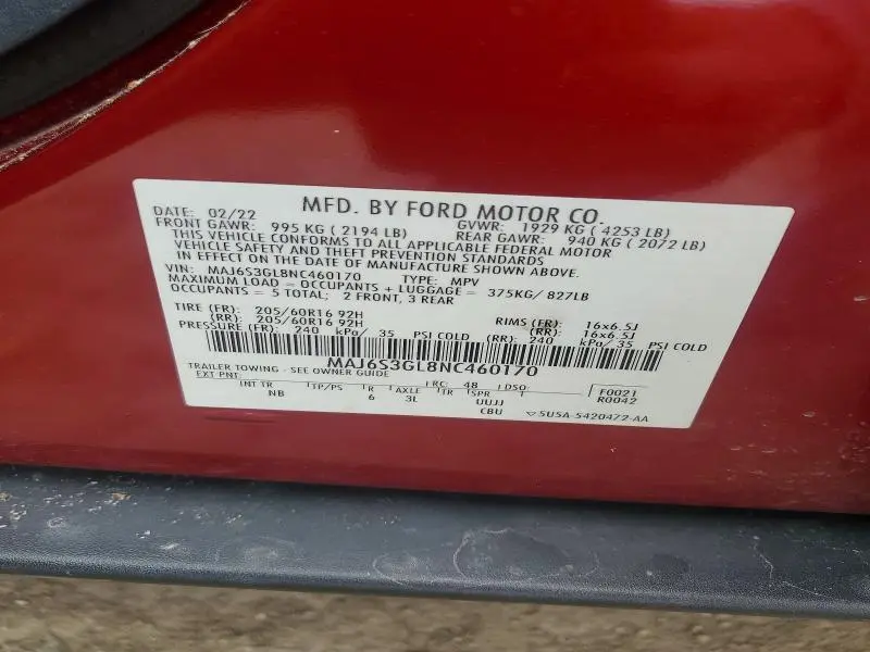 2022 FORD ECOSPORT SE  