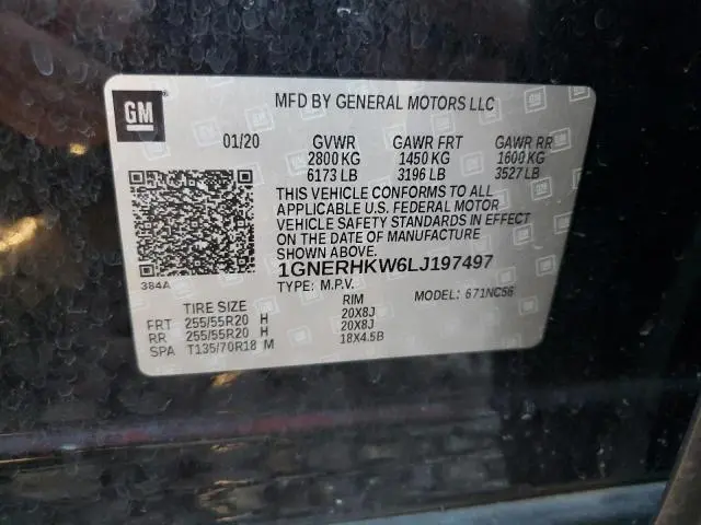 2020 CHEVROLET TRAVERSE LT  