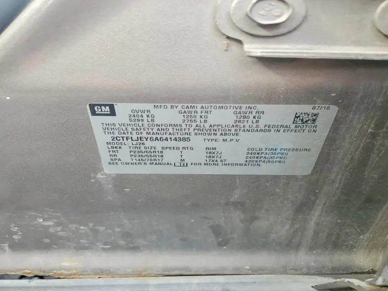 2010 GMC TERRAIN SLT  