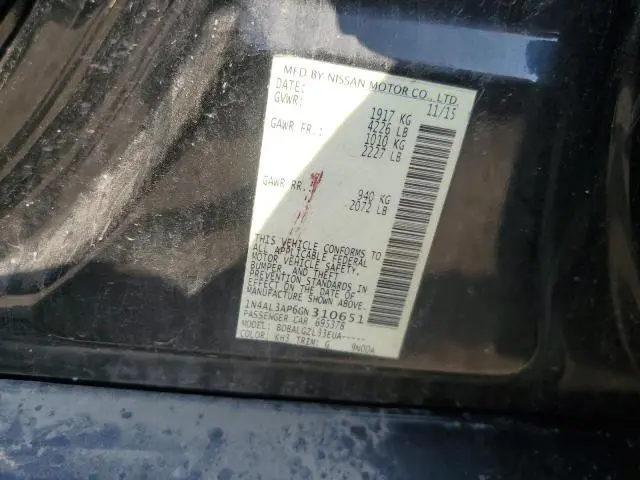2016 NISSAN ALTIMA 2.5  