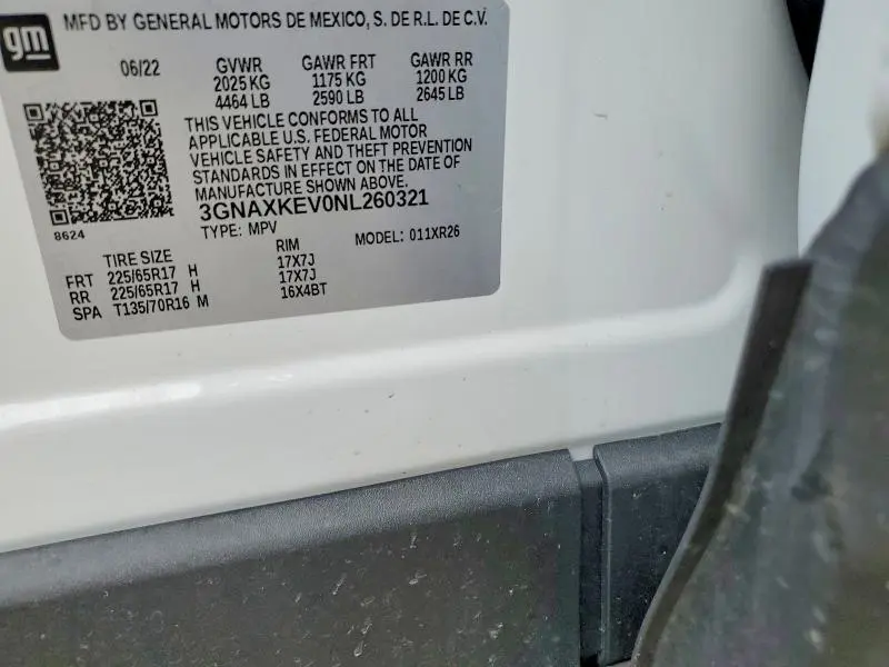 2022 CHEVROLET EQUINOX LT  