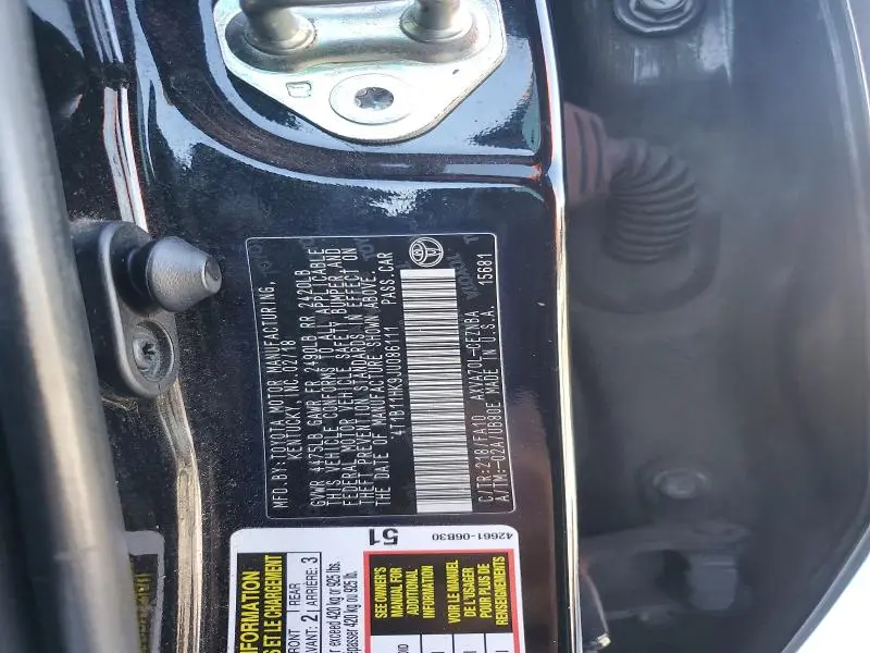2018 TOYOTA CAMRY L  
