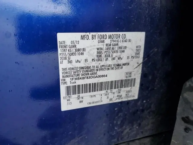 2013 FORD EXPLORER LIMITED  