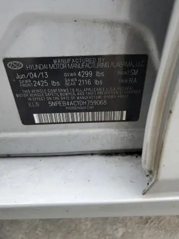 2013 HYUNDAI SONATA GLS  