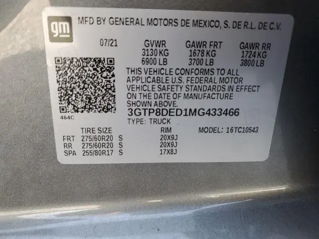 2021 GMC SIERRA C1500 SLT  
