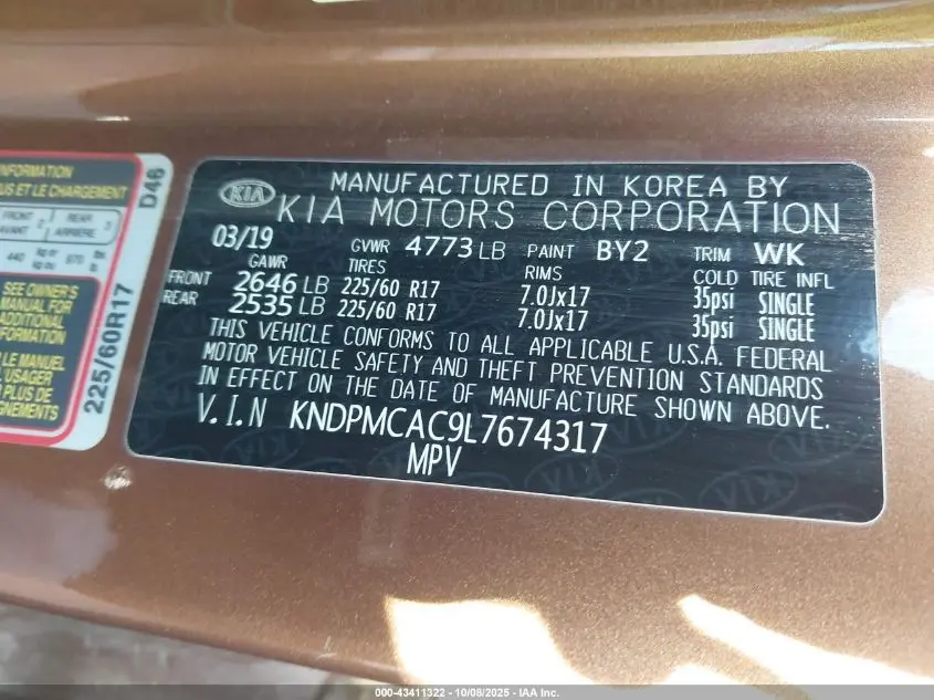 2020 KIA SPORTAGE LX