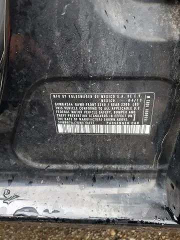 2013 VOLKSWAGEN JETTA S  