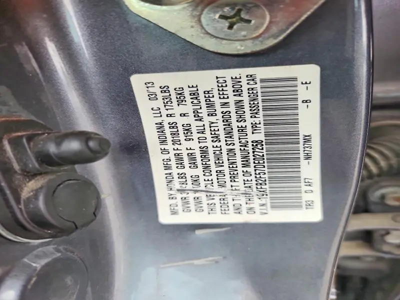 2013 HONDA CIVIC LX  
