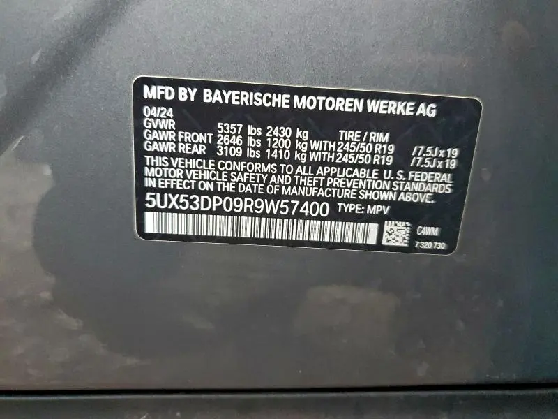 2024 BMW X3 XDRIVE30I  