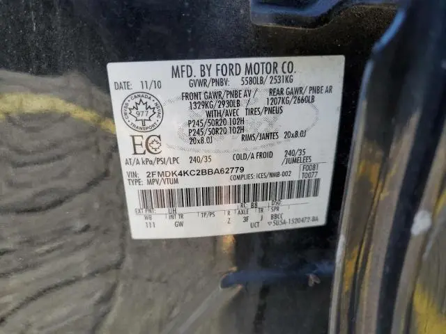 2011 FORD EDGE LIMITED  