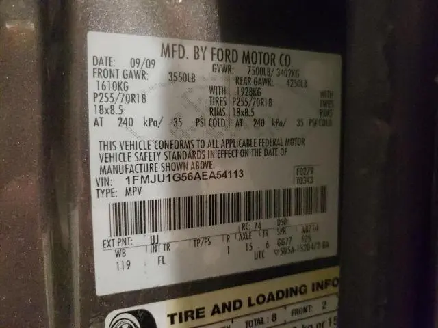 2010 FORD EXPEDITION XLT  