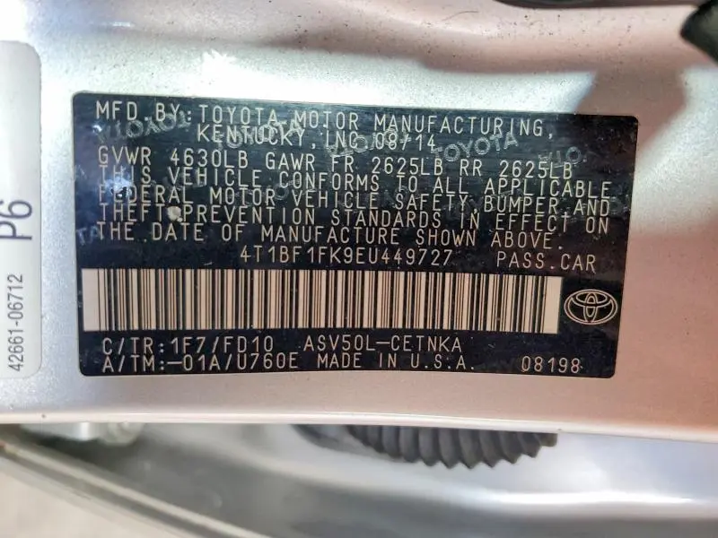 2014 TOYOTA CAMRY LE  