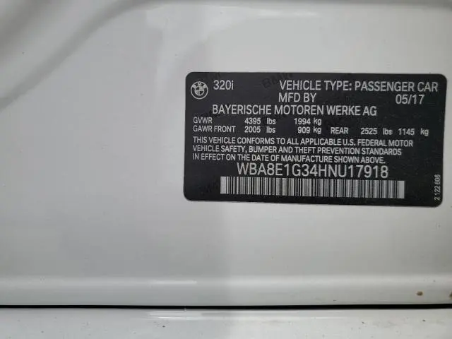 2017 BMW 320 I