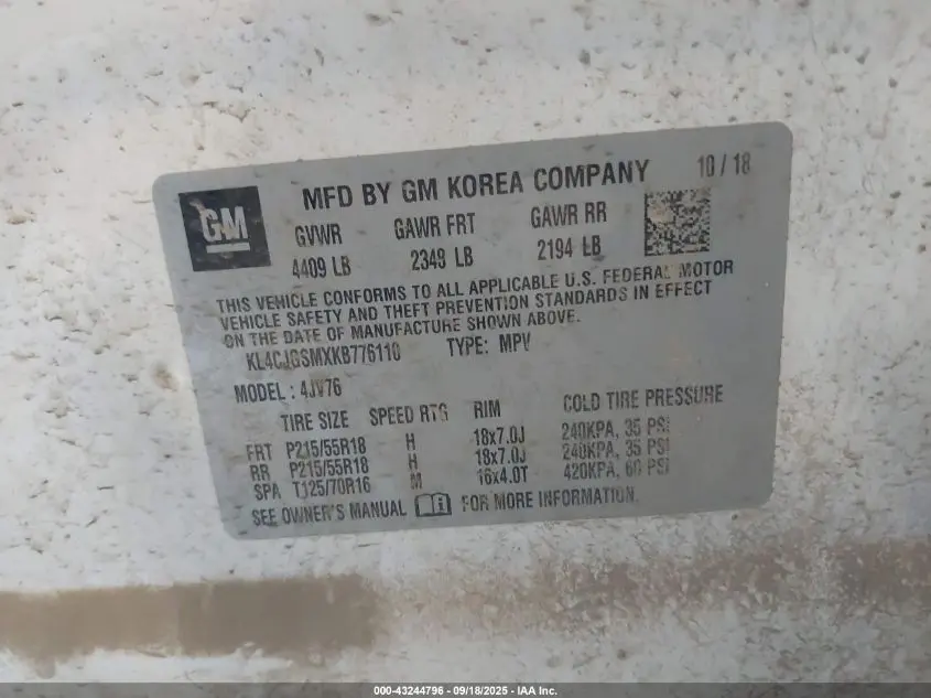 2019 BUICK ENCORE AWD ESSENCE