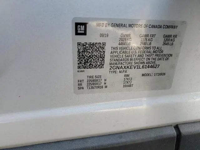 2020 CHEVROLET EQUINOX LT  