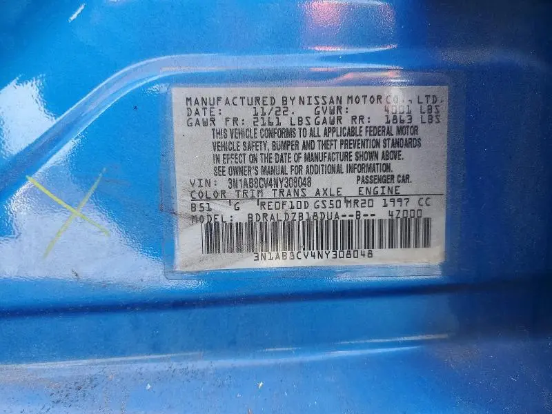 2022 NISSAN SENTRA SV  