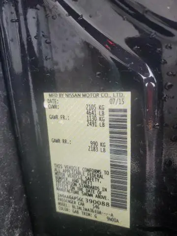 2016 NISSAN MAXIMA 3.5S
