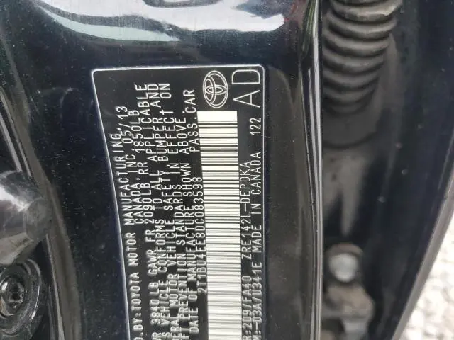 2013 TOYOTA COROLLA BASE  