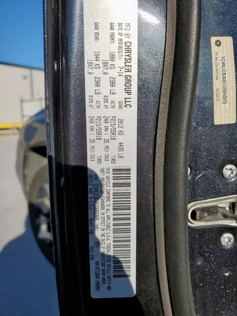 2014 JEEP COMPASS SPORT  