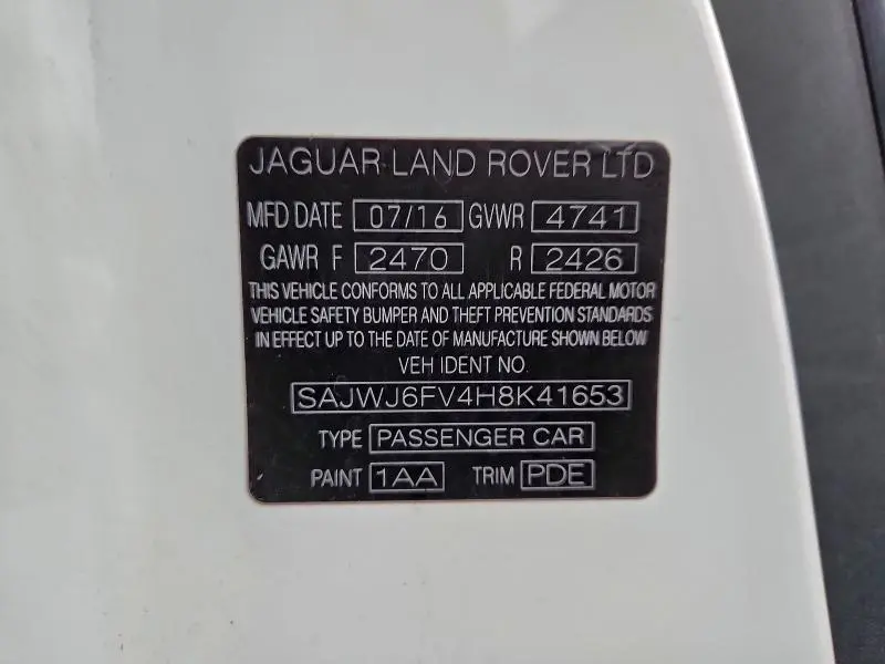 2017 JAGUAR F-TYPE S  