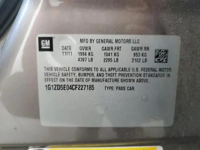 2012 CHEVROLET MALIBU 2LT  