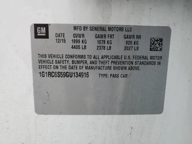 2016 CHEVROLET VOLT LT  
