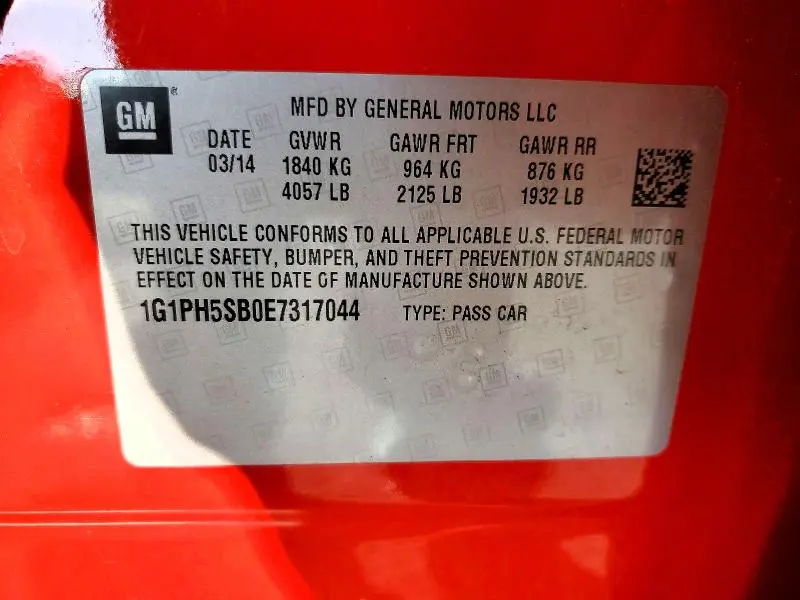 2014 CHEVROLET CRUZE ECO  