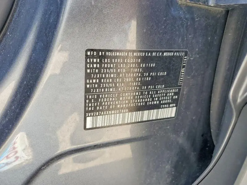2022 VOLKSWAGEN TIGUAN SE  