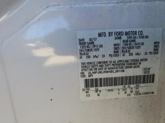 2017 LINCOLN MKX RESERVE